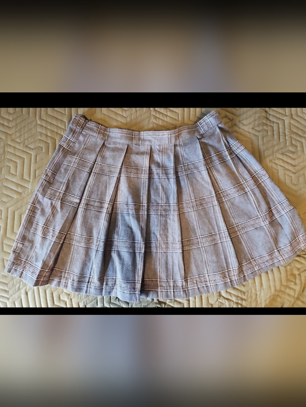 Angel Kiss Mini Plaid Pleated Skirt Size XL